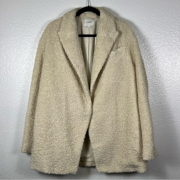 Vince Jackets & Blazers - Vince Cream Teddy Faux Fur Jacket Coat for Women Size XL